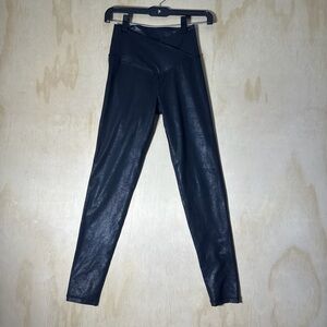 Offline by Aerie The Hugger Crossover High Waisted Crackle Faux Leather Legging